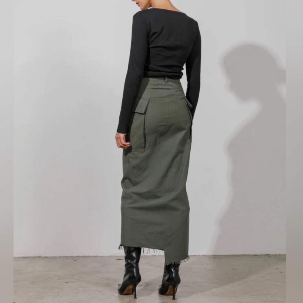 Local European Dark Green Pencil Skirt